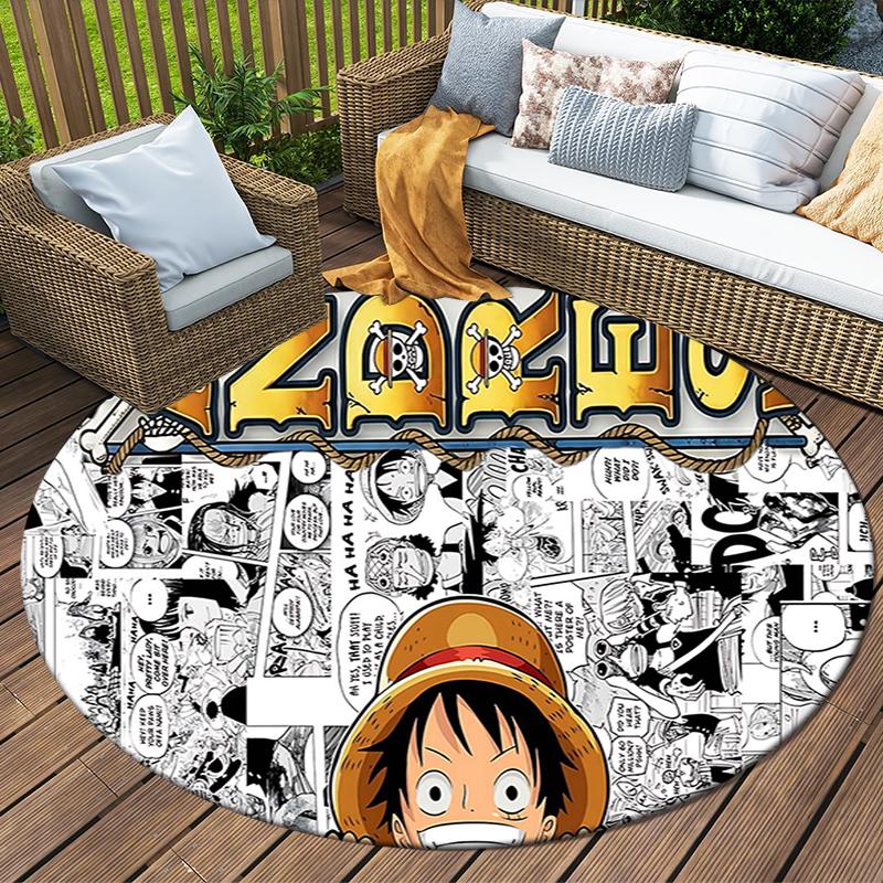 1Pc Adventure Anime World Flannel Round Rug Soft Non Slip Circular Office Carpet Floor Mat Bedroom Living Room Xmas Gift S1921