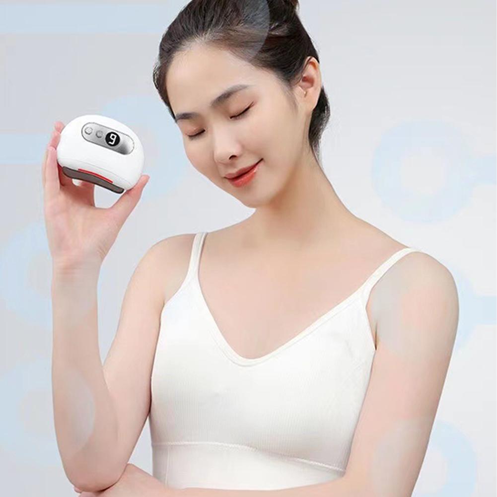 Electric Guasha Massager Hot Compress Massager Stone Heating Vibration Scraping Neck Face Eye Skin Lifting Removal Wrinkle Tool