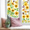 Spring window stickers bee butterfly static stickers home decoration living room window glass stickers sunflower window stickers