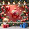 Xmas Banner Red Background Christmas Banner Red Gold Banner Red Gold Theme For Christmas Party Holiday Party Home Decor