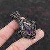 Super 23 Amethyst Gemstone Pendant Copper Wire Wrapped Pendant Unique Copper Jewelry Elegant Pendant Handmade Pendant Wire Jewelry For Gift