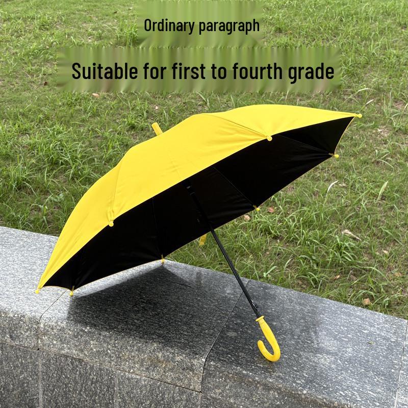 Children's Waterproof Rainbow Umbrella: Solid Color, Fresh Style, Sunscreen, Automatic, Long Handle