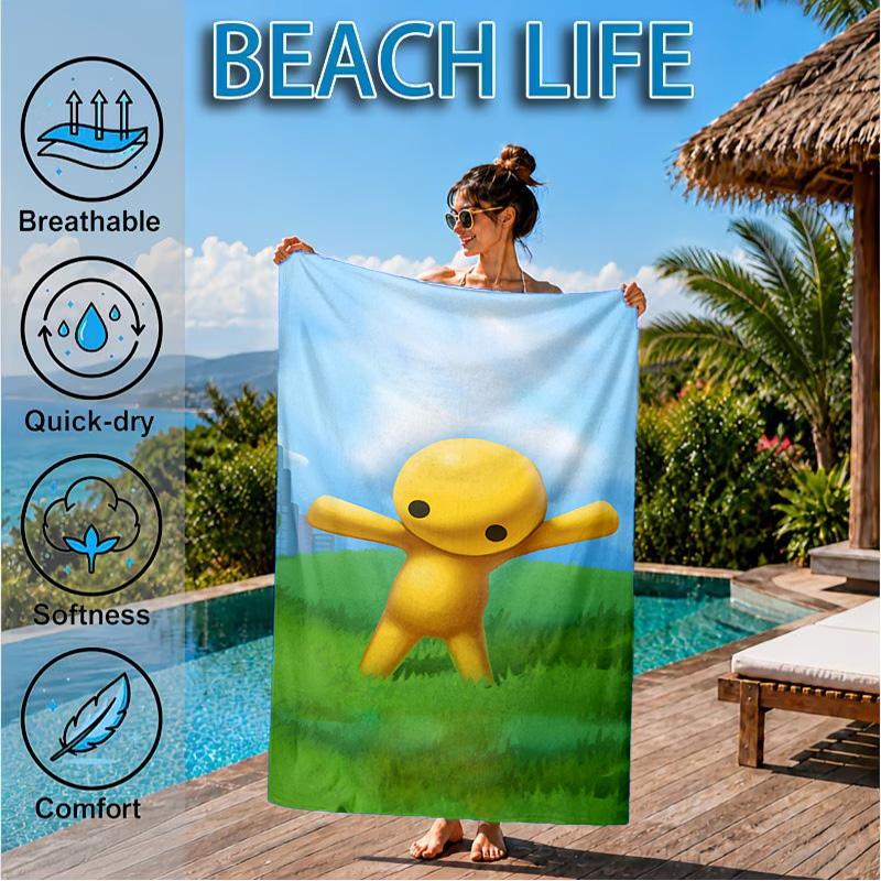 Wobbly Life Adventure Awaits Beach Towel, Quick-drying, Easy to Care for, Suitable for Both Fitness and Beach Vacations,Sports Essential