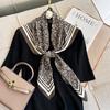 New Silk Square Scarf for Women Satin Shawls Neckerchief Casual Scarves Bandana Hair Hjiab 90*90cm Luxury Brand Versatile Fashio