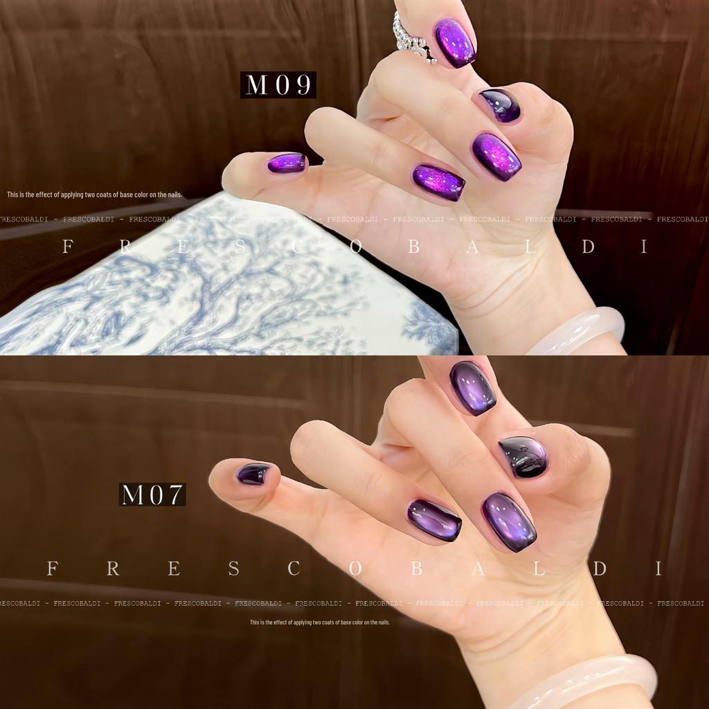 Hua Si Die - M09 Cat Eye Gel Nail Polish, 5g Jar, Phototherapy Crystal Water Gloss, Silver Can