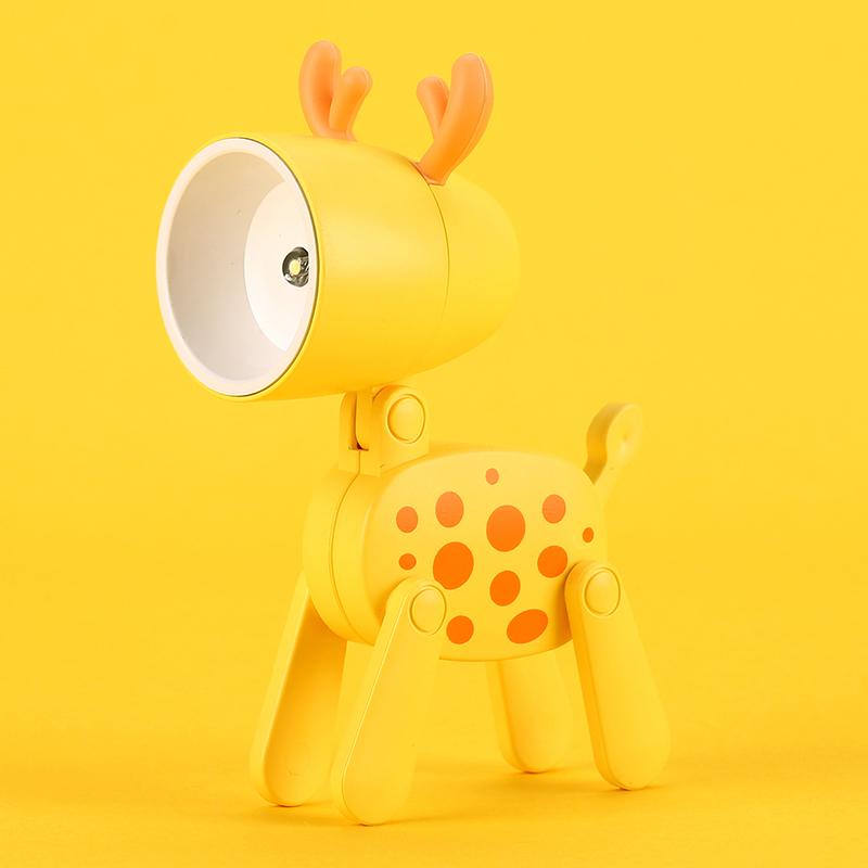 Creative Mini Led Desk Lamp Cartoon Folding Table Lamp Kids Room Bedroom Reading Book Light DIY Desktop Ornament Holiday Gifts