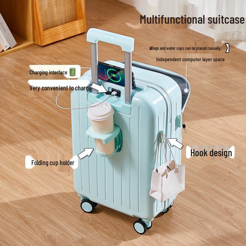 Front-Opening Smart Travel Suitcase