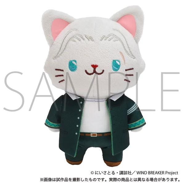 

Stuffed Genuine Movic WIND BREAKER Sakura Haruka With CAT Sleeping Mask Plush Pendant Toys Suou Hayato Umemiya Kiryuu Mitsuki 0-10cm