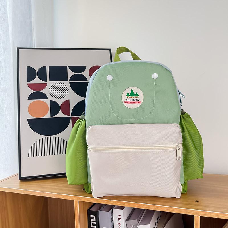 Cute Children Dual Backpack For Kindergarten With Breathable Oxford Fabric And Cushioned Straps