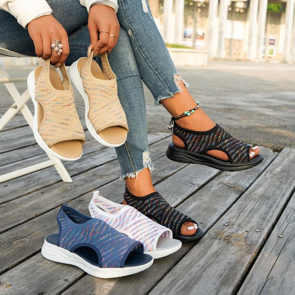 Summer Women Dress Shoes Low Heel Wedges Shoes for Women Sandals with Arch Support Comfortable Sandals Women Flip Sandals