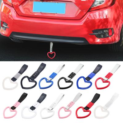 Heart Shape Car Handle Straps, Glow In Dark Anti Static Warning Ring for Rear Bumper, Bus Broken Heart Handle for Car Interior