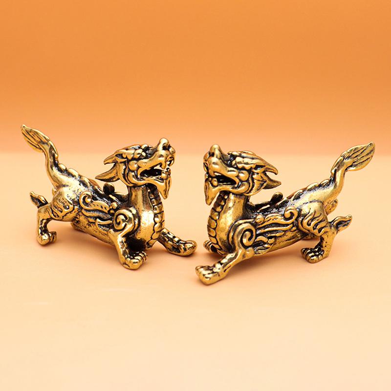 1Pc Good Lucky Golden Dragon Chinese Zodiac Twelve Statue Gold Dragon Statue Animals Sculpture Figurines Desktop Decoration