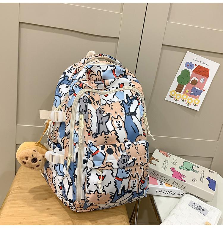School Bag Love Children's Fun Printed Backpack Boys and Girls Lightweight Versatile Large-capacity Backpack Going Out Bag