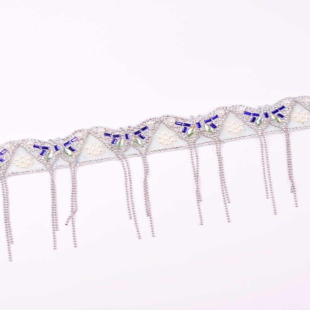 

Colorful Pearl Chain DIY Rhinestone Chain Butterfly Charm Tassel Chain Hair Accessories белый