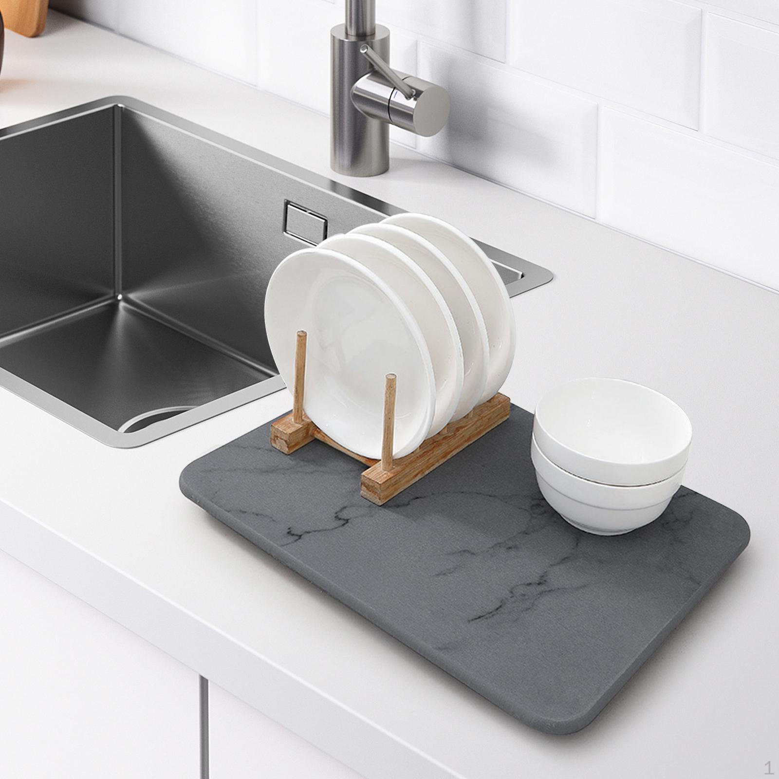 Коврик для посуды и столовых приборов серый