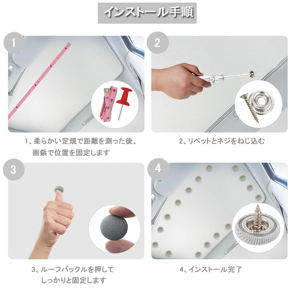 Car Ceiling Repair Kit 60 Pcs Car Ceiling Repair Rivets Headliner Repair Buttons Retainer