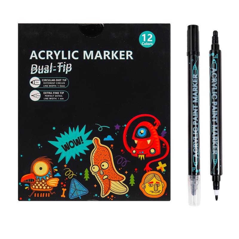 Acrylic Double-headed Waterproof Quick-dry Art Markers - 36 Colors