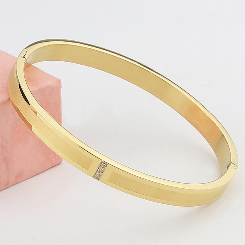 

Новый модный браслет с матовым цирконием и ЧПУ, женский браслет из нержавеющей стали для женщин, ювелирные изделия