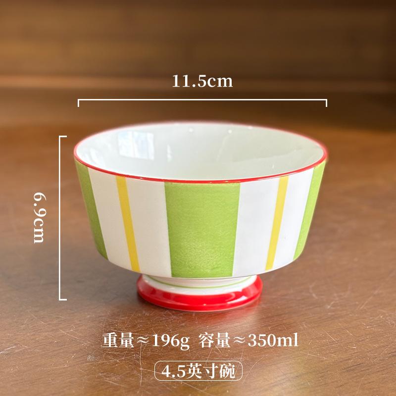 Северная Высококачественная Керамическая Посуда Нишевый Дизайн Домашний Ресторанный Рисовая Миска Десертная Тарелка Большая Вместимость Двуручная Миска