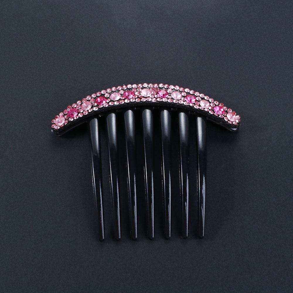 Temperament Women Hair Accessories Rhinestone Hair Comb Seven-tooth Comb Korean Style Headwear