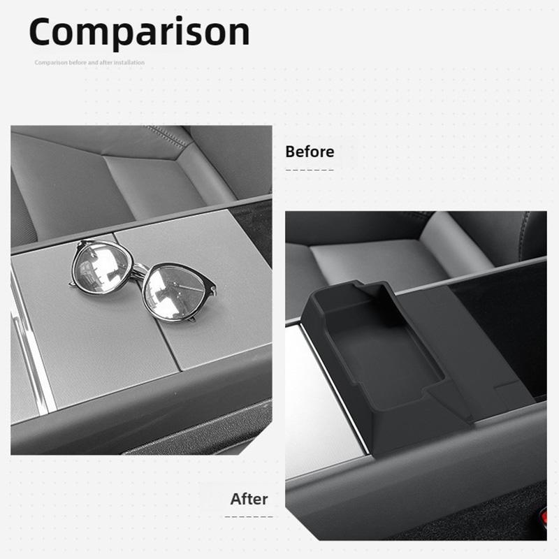 For Tesla Model Y L Juniper 2026 Center Console Armrest Storage Box Glasses Tray Model 3 Highland 2025 Car Interior Accessories