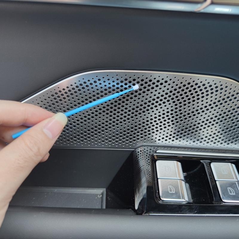 100 Stück Einweg Up Paint Mikro-Pinselspitzen Mini Auto-Kratzer-Ausbesserungsfarbe Mikro-Pinsel-Applikatorstifte Detailierwerkzeuge für Auto