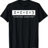 2+2÷2=3 Verwirrt Schreiende Mathe Addition Division Mathe T-Shirt