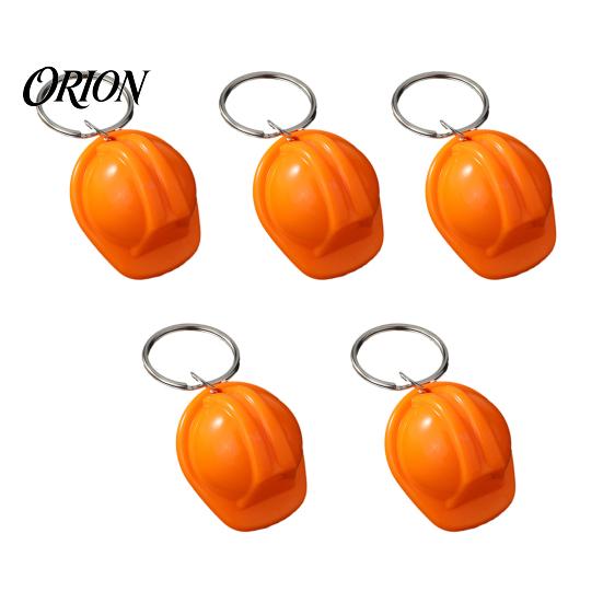 Miniature Helmet Charm 5Pcs Mini Security Keychain, Simulated Construction Key Hard Hat Pendant Ring Holder, Decorative Keychain for Backpacks