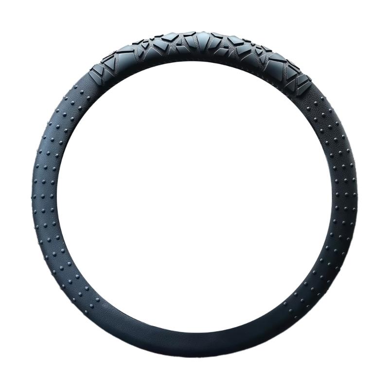 Car Steering Wheel Protector Covers 15inch Anti Slip Cover Elastic Geometric Pattern Cover Silicone Car Accessories