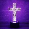 3D Jesus God Cross Night Light Lamp Illusion Lights 7 Color Changing Touch Switch Table Desk Decoration Lamps