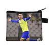 Borsa cambio per bambini stella del calcio Borsa porta carte portatile Borsa porta monete chiavi in poliestere Borsa a pochette