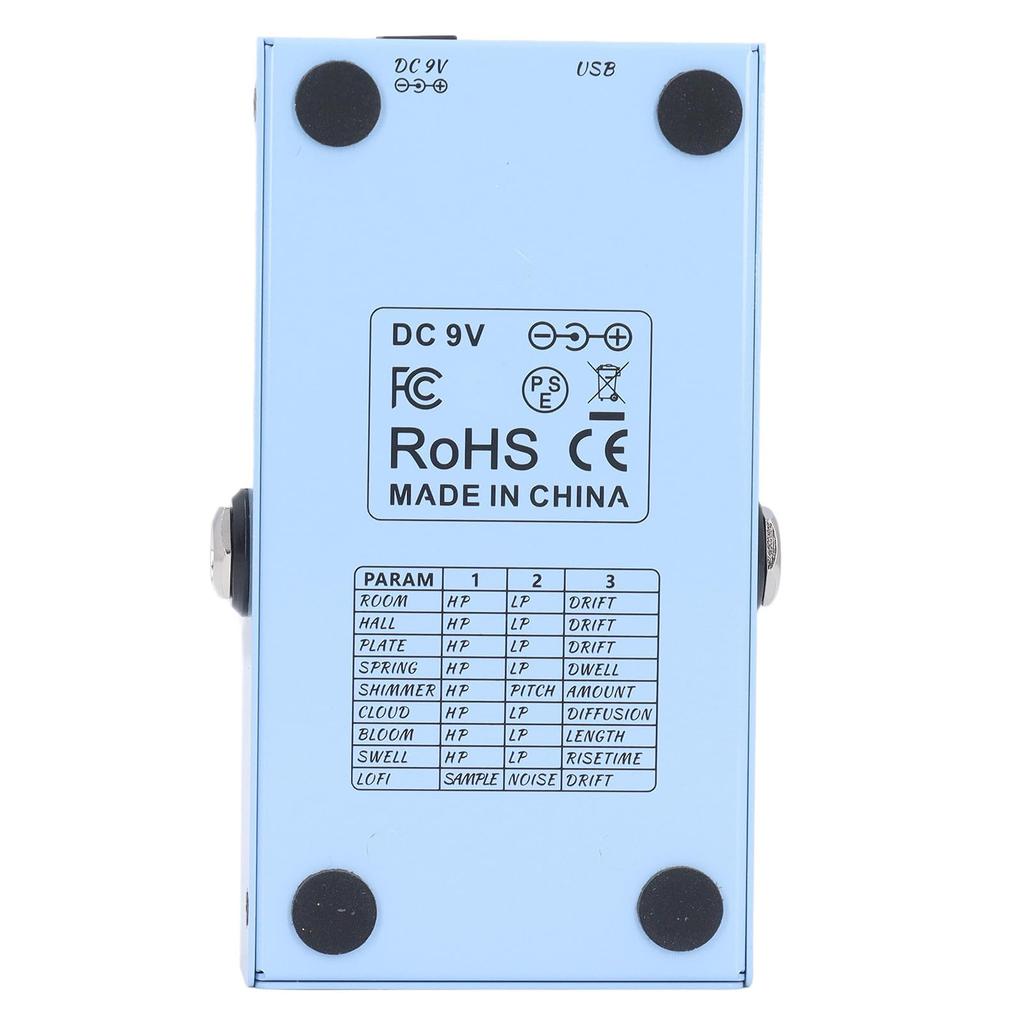 Alomejor Guitar Effect Pedal Digital Modeling Reverb 9 Types Authentic Sound Creativity