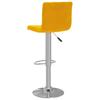 Bar Stool Set of 2 Mustard Yellow Velvet