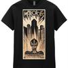Vintage Metropolis Fritz Lang Classic Sci Fi Movie Poster Print Black T Shirt Vintage Washed Versatile Fashion Slightly
