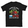 A Bottle Of Wine Vintage Design Camping Novelty T-Shirt