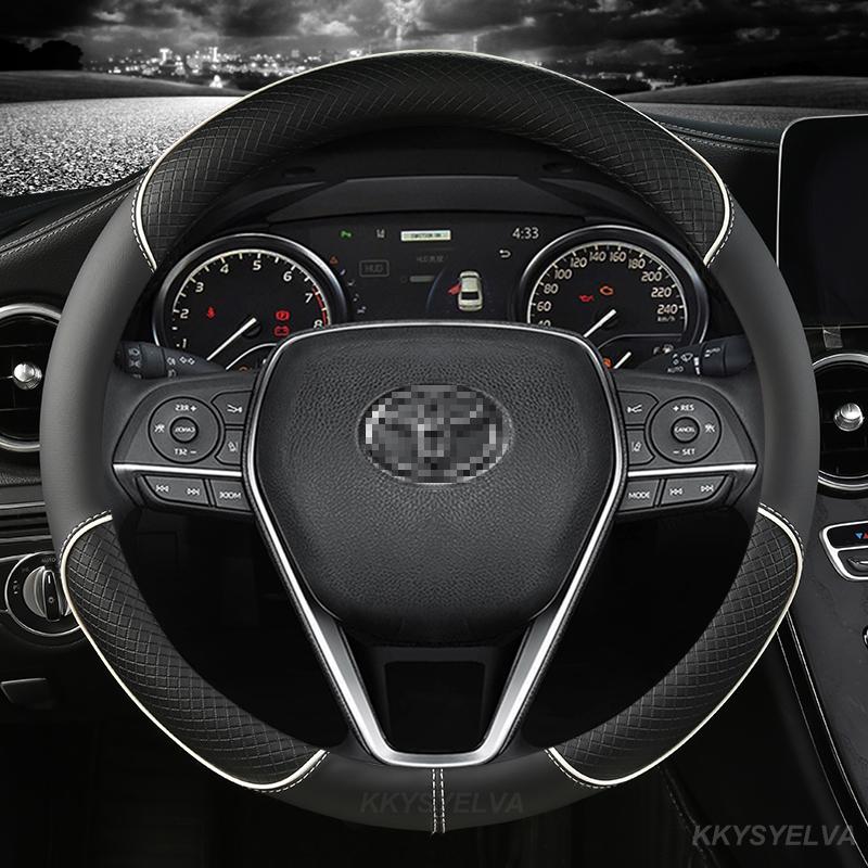 Microfiber Leather Car Steering Wheel Cover for Toyota Corolla Avensis Yaris Rav4 Hilux Auris 2013 2014 2015 Auto accessories