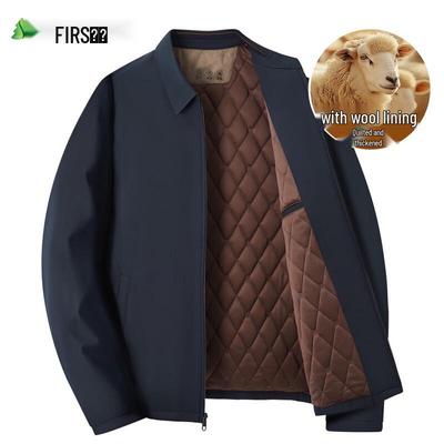 Herren Wollgefütterte Business Steppjacke