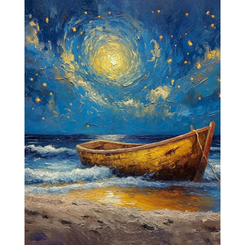 CHENISTORY Abstract Paint By Numbers Handpainted Canvas Painting Starry Sky Painting By Numbers For Living Room Wall Home Decora