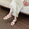 Soft and easy to wear! Pink purple flat-soled sandals women wear sandals soft-soled shoes in summer