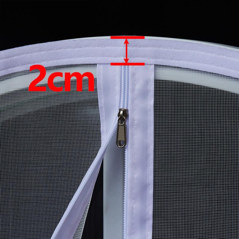 Mosquitera de Ventana con Arco Pantalla Curva Redonda Cremallera anti-mosquitos Personalizada Negro blanco Malla para Moscas Insectos Fibra de Vidrio Invisible