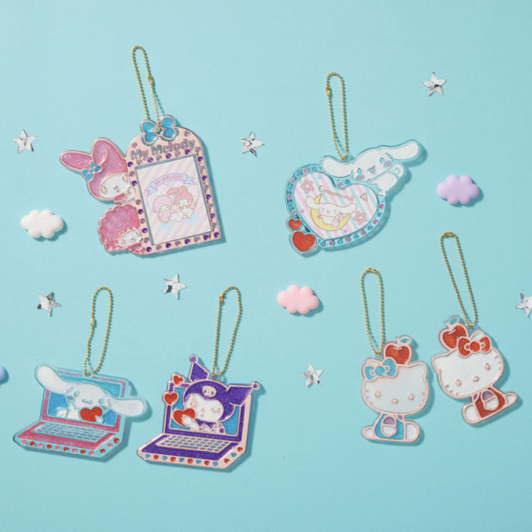 [mimi world] Sanrio Characters Color Gel Friendship Keychain