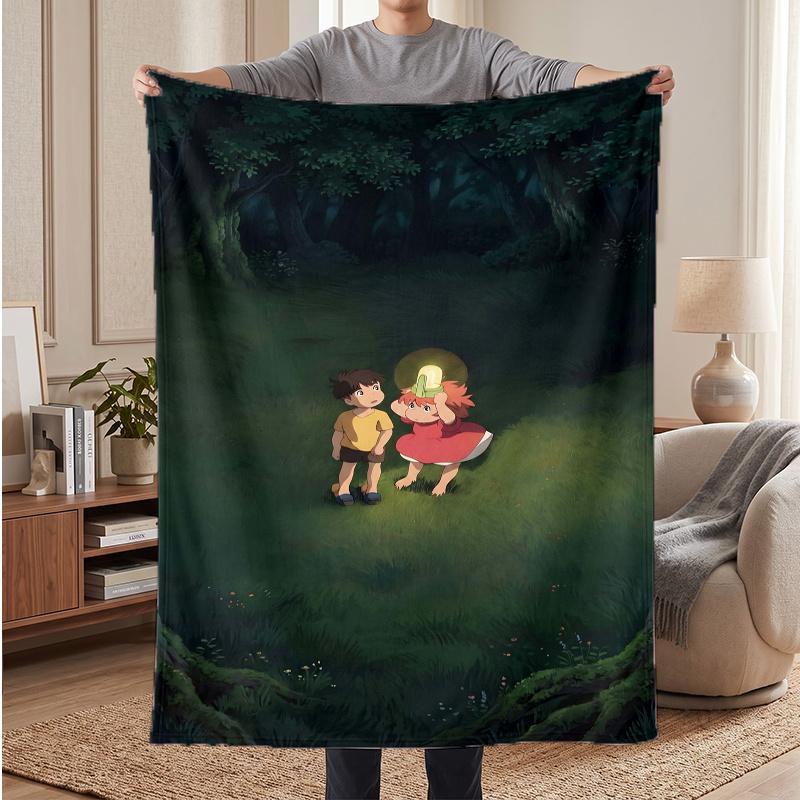 Ponyo (32) Soft Warm Flannel Blankets Comfortable Blanket for Home Decoration Gifting