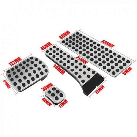 4Pcs Gas Brake Pedal Footrest Cover For Mercedes-Benz C E S GLK SLK CLS SL Class