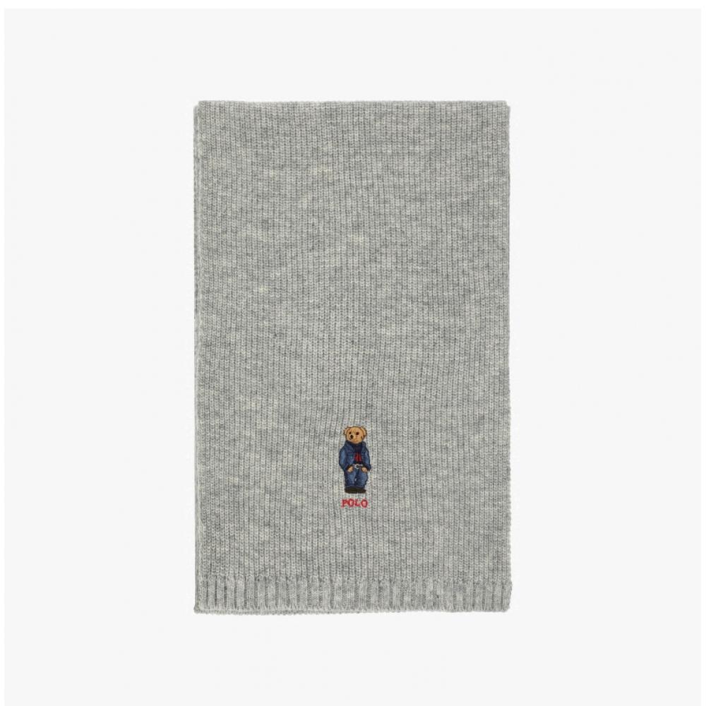 Polo Ralph Lauren Solid Denim Bear Knit Scarf Pc1464 032