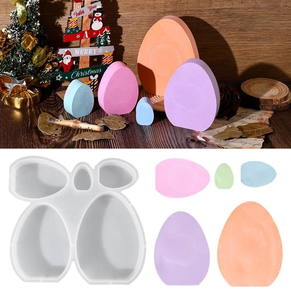 5 Cavity Easter Silicone Mold Heat Resistant Flexible 5-in-1 Egg Mold DIY Crafts Non-Stick Epoxy Resin Mold Home Decoration