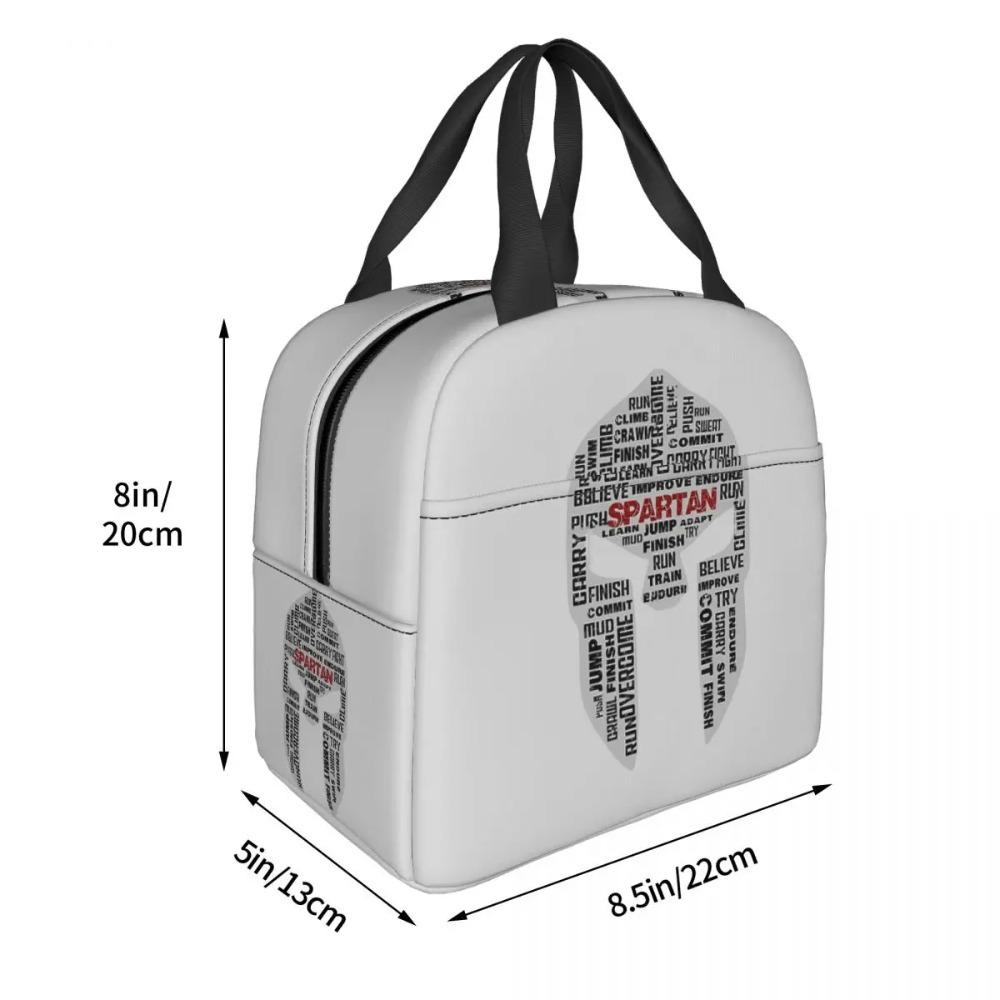 Spartan Race Helmet Insulated Lunch Bag for Women Office Cooler Thermal Food Box Tote Portable Lunch Boxes Container