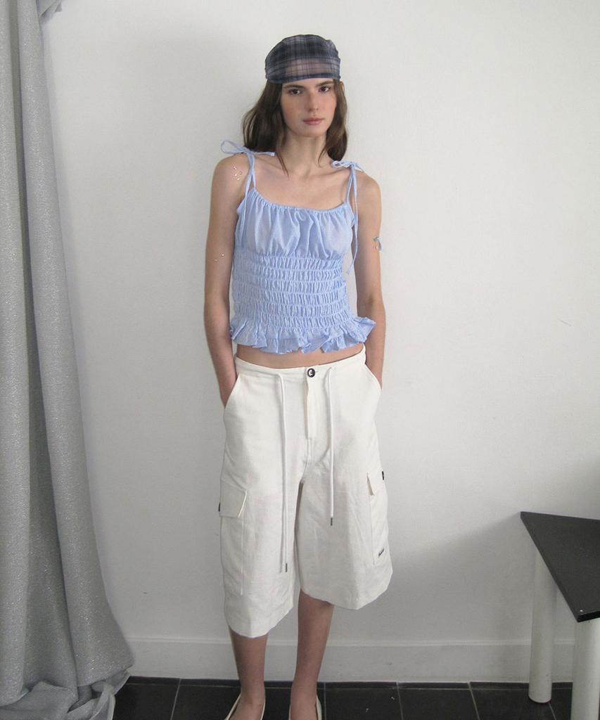 Eopaeleolakaibeu Siena Linen Bermuda Pants - Ivory