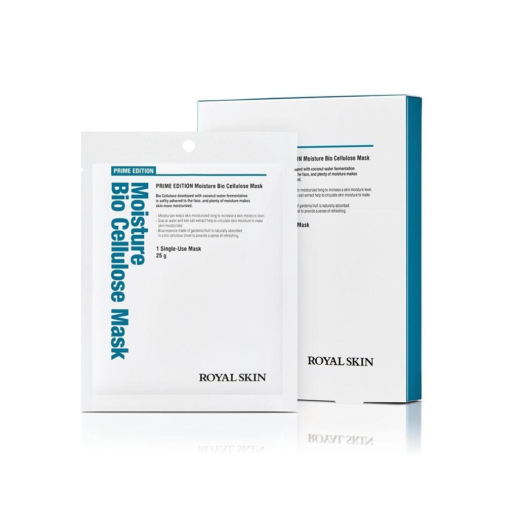 

Royal Skin Prime Edition Moisture Bio-Cellulose Mask (5P) - Professional Grade Deep Hydration & Cooling Skin Recovery Sheet Mask