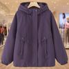 Mom's Winter Velvet-Lined Windproof Jacket: New Style, Mid-to-Old Age Women's Thick, Warm, Fashionable Coat