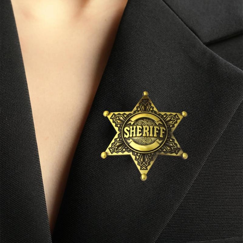 Six Point Star Brooch Metal Construction Easy Clip On Designs Accessories For Weddings Corporate Event